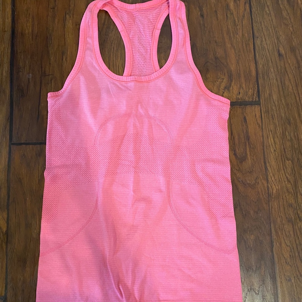 Lululemon pink racer-back tank top